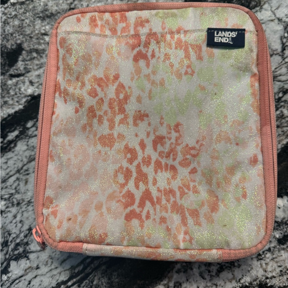 Lands' End Glittery Print Lunch Box